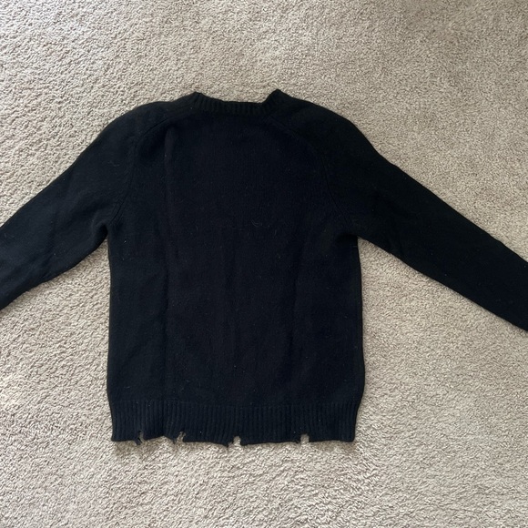 Chaser BOYS DON’T CRY CASHMERE SWEATER - BLACK - Picture 5 of 5